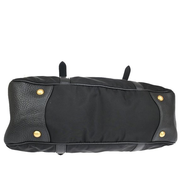 PRADA Logo Tessuto 2Way Shoulder Hand Bag Nylon Leather Black Nero 72YD575 - Picture 13 of 16